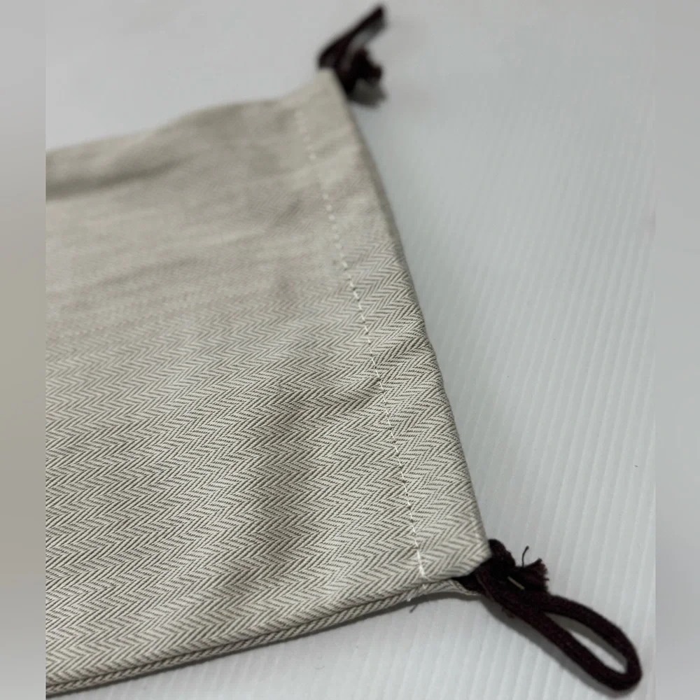 HERMES -  Cotton Drawstring Dust bag  - Cream